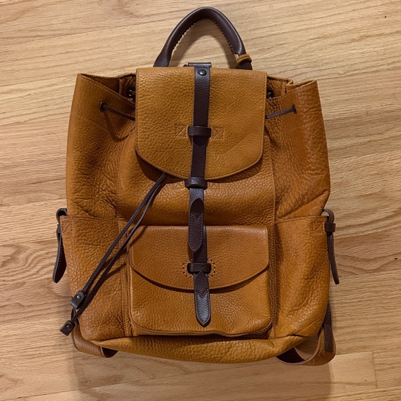 Will Leather Goods Handbags - Rainier Tan Genuine Leather Backpack